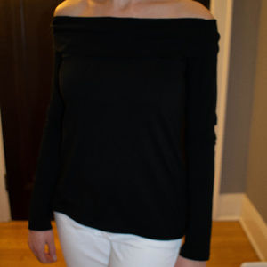 Jcrew black off shoulder top NWT